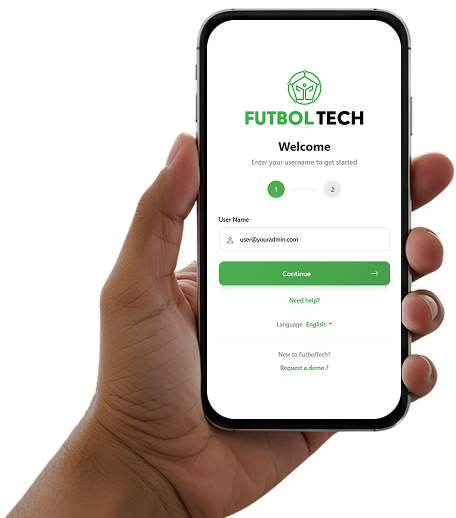 FutbolTech Platform App Interface — youth progress tracking