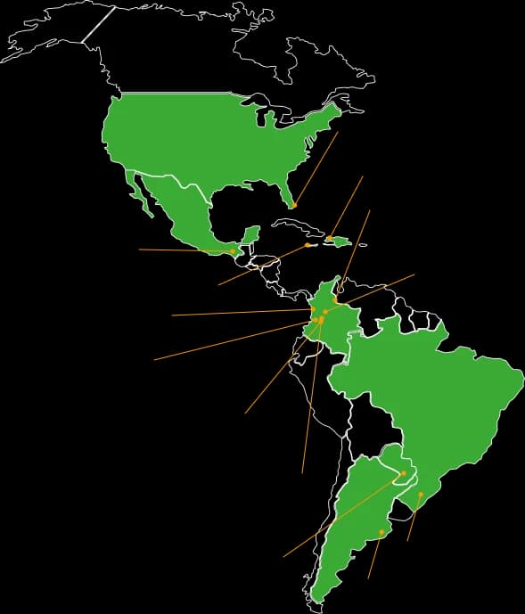FutbolTech global impact map ? 9 countries served