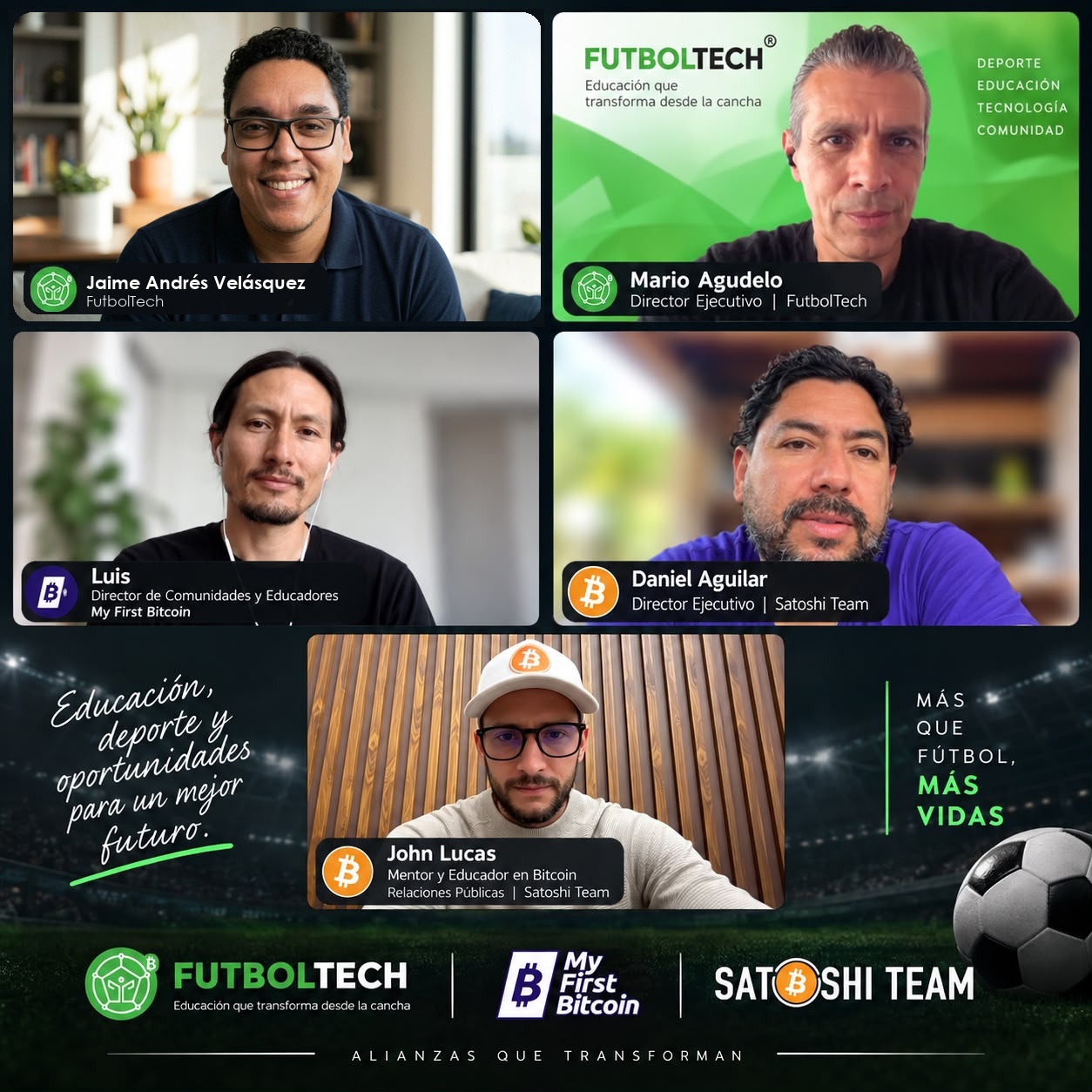 Aliança entre FutbolTech, My First Bitcoin e Satoshi Team