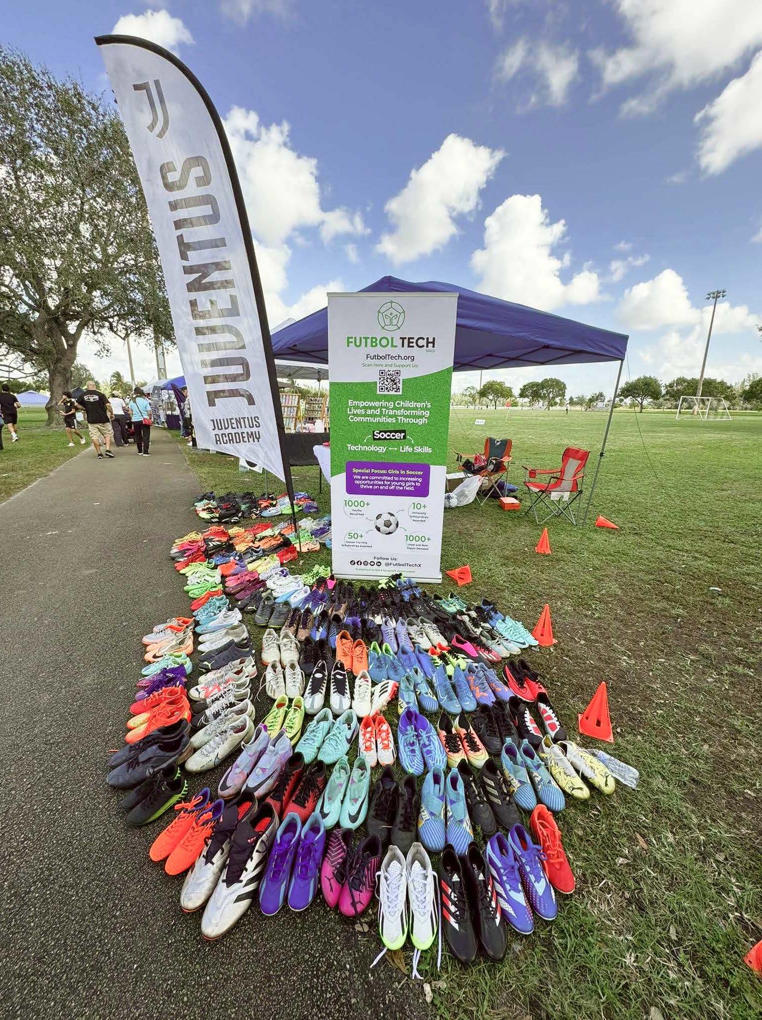 Entrega de material esportivo