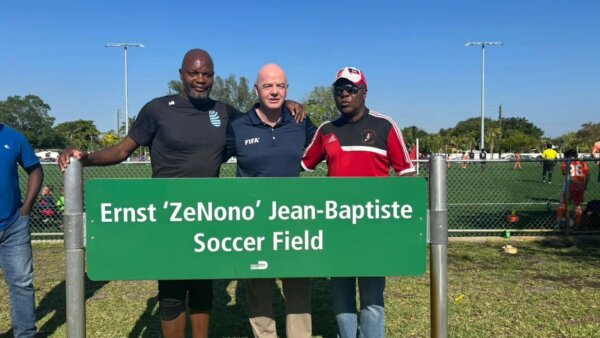Gianni Infantino visits the Ernst “ZeNono” Jean-Baptiste